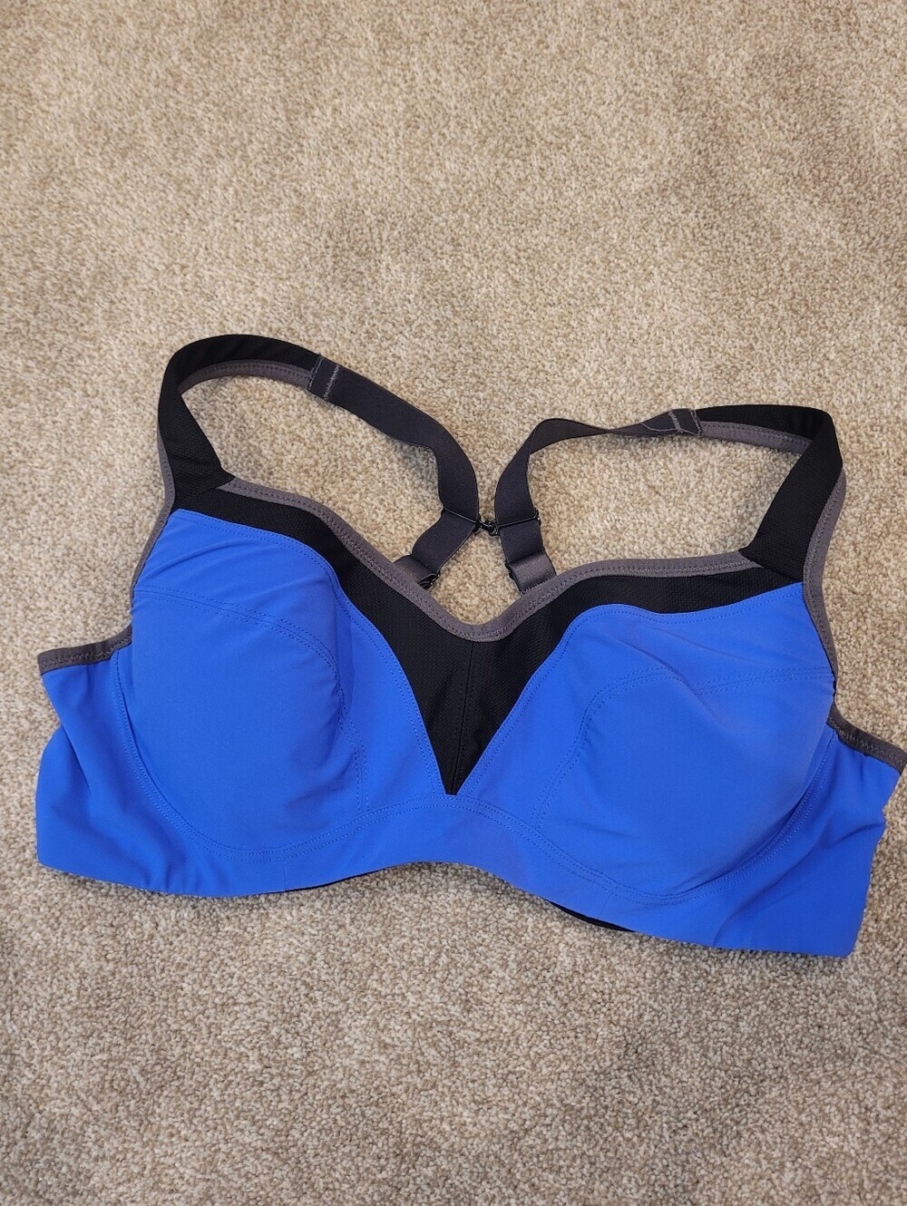 Torrid Active Blue High-Support Sports Bra with Contrast Trim Size 42B